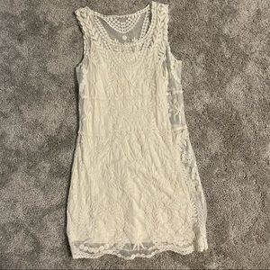 Express Boho Cream Dress | M